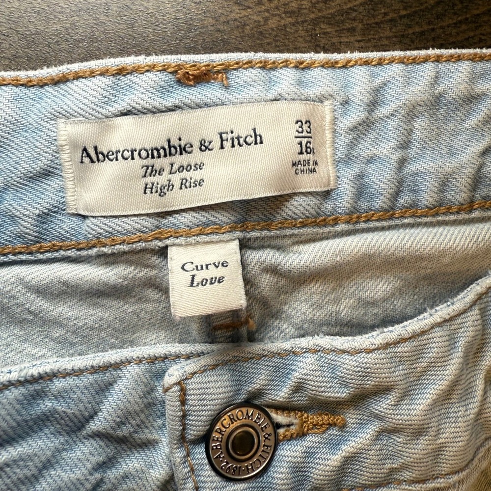 Abercrombie & Fitch Jeans‎ The Loose High Rise Curve Love Womens Size 33 (16) - Picture 4 of 10